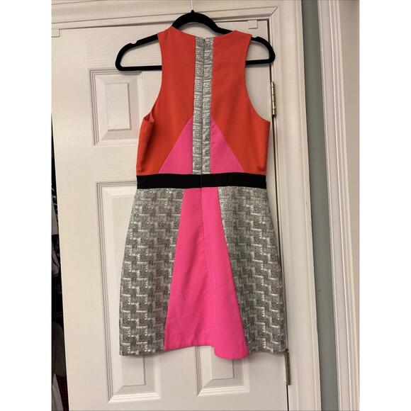 Pink Stitch Size 6 Knee Length Sleeveless Dress. Multi-color. Mod Dress Fun - Picture 6 of 7